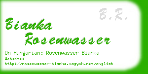 bianka rosenwasser business card